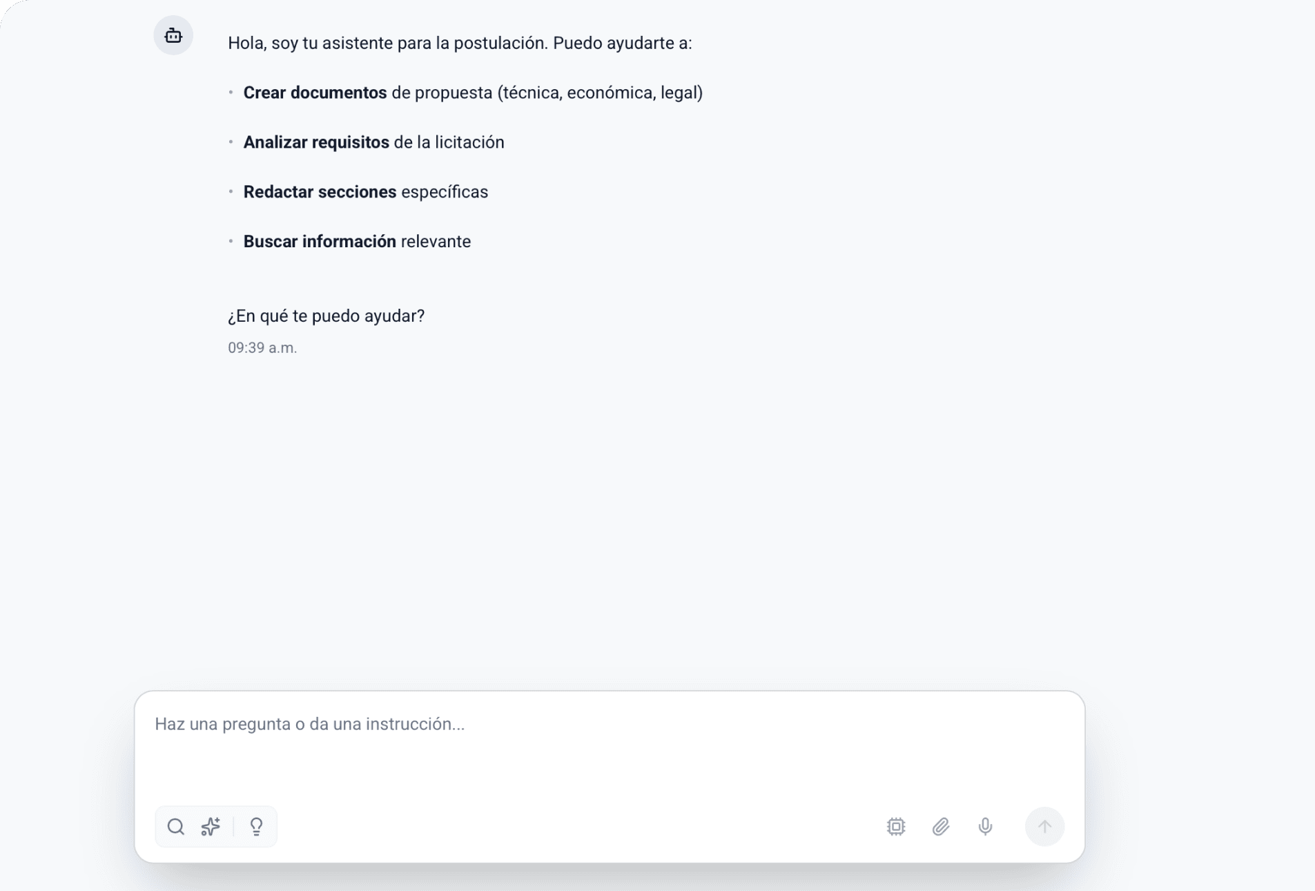Crea el borrador